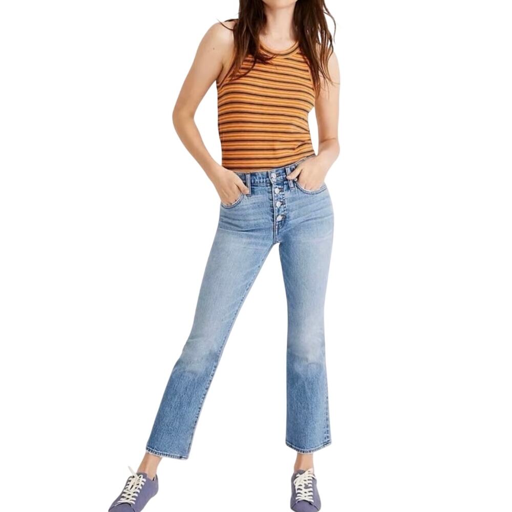 Madewell Cali Denim Boot Cut Jean Button Fly Size 28